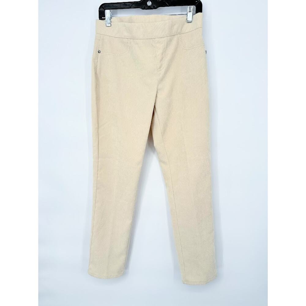 Skyes The Limit Pull On Corduroy Straight Pants Womens‎ Size 6 Cream Minimalist